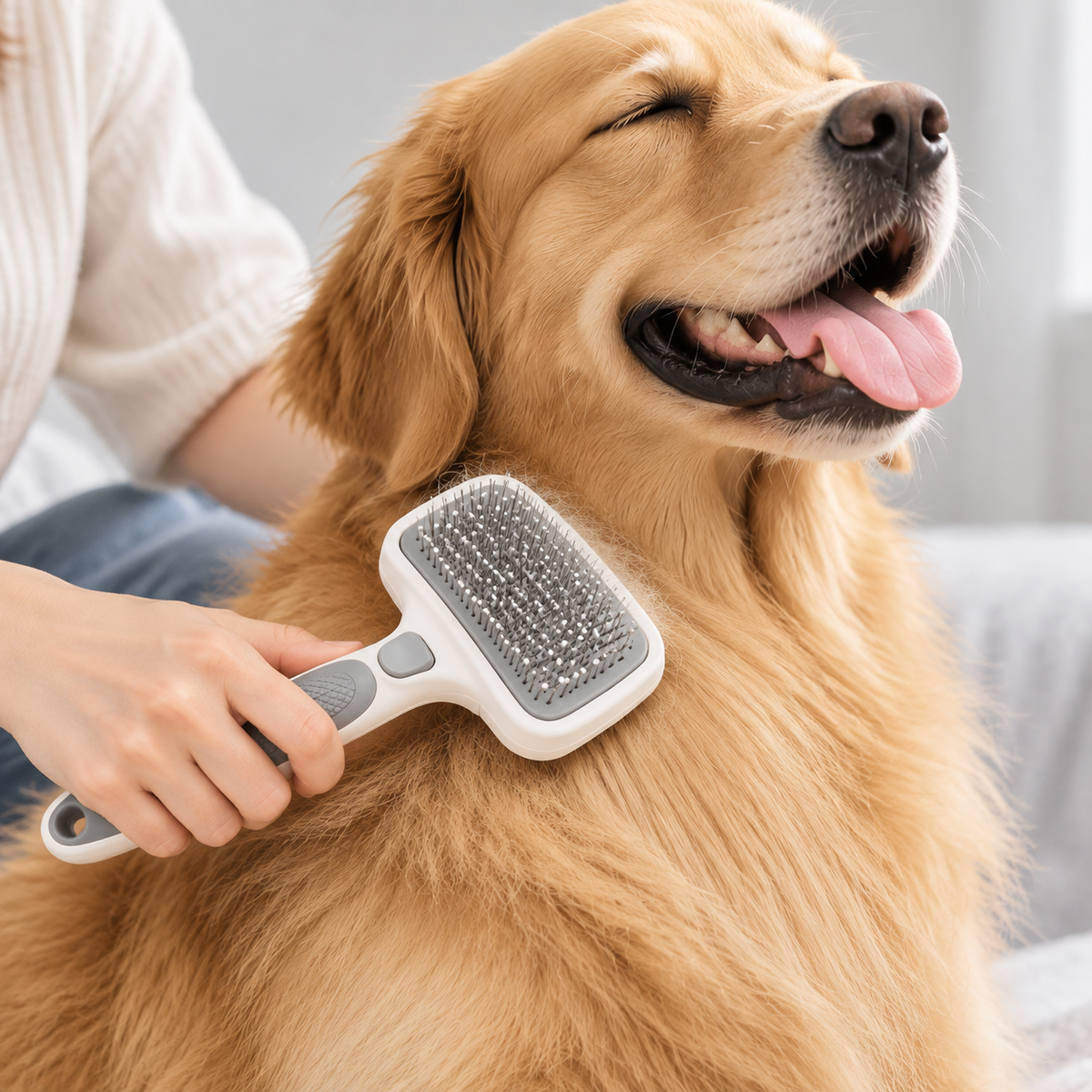 Groomnestia® Oval Dual-Sided Grooming Brush