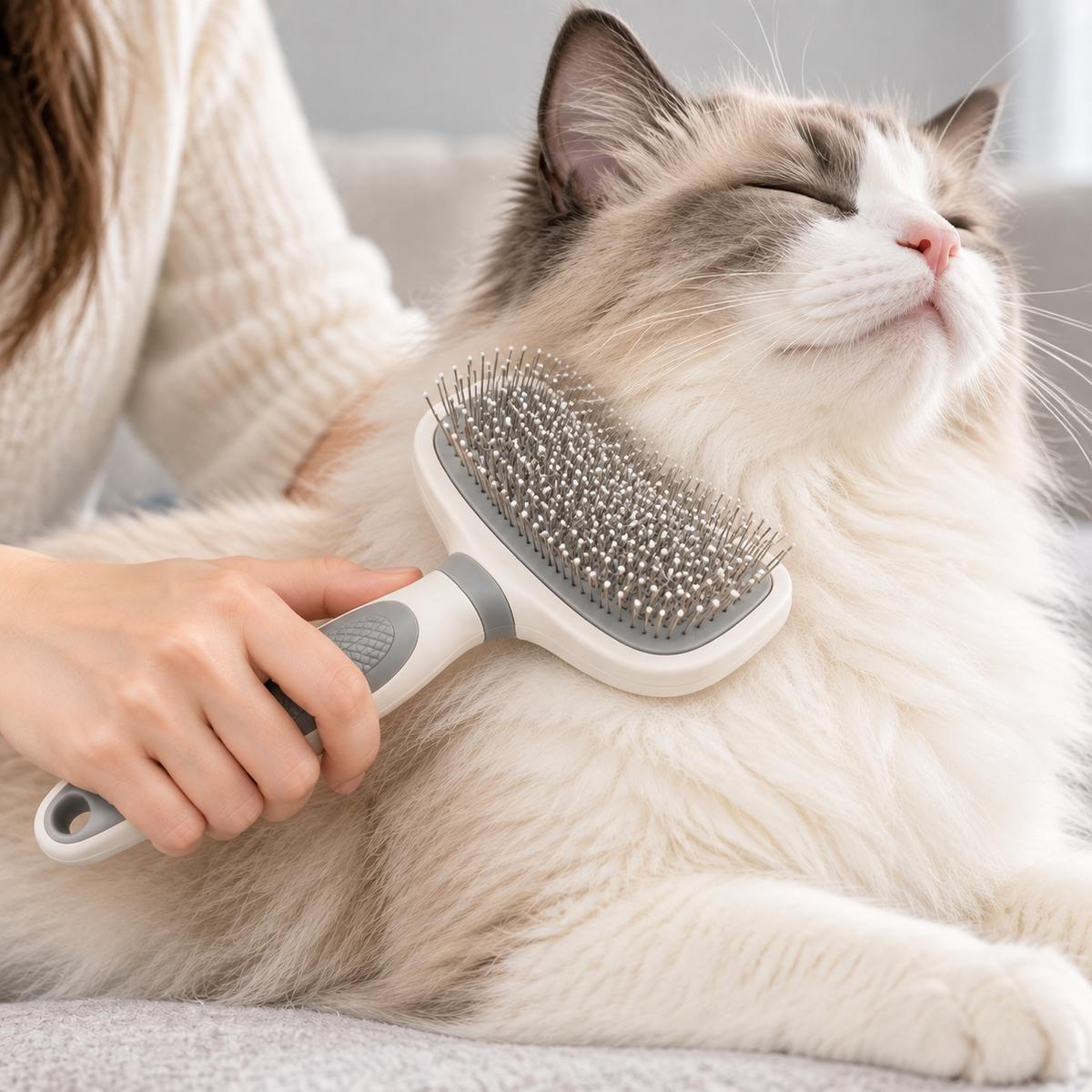Groomnestia® Curved Slicker Grooming Brush