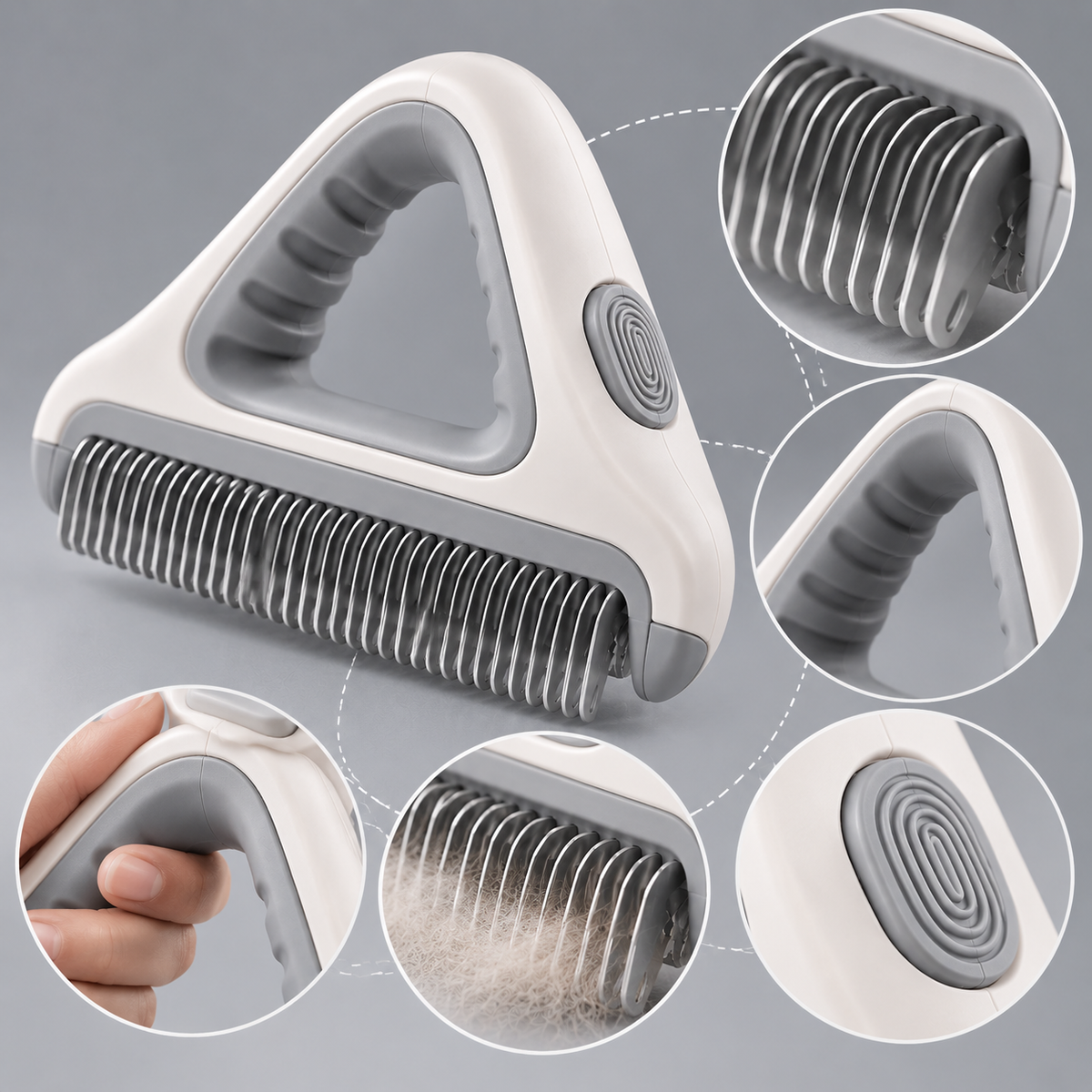 Groomnestia® Triangle Deshedding Grooming Comb